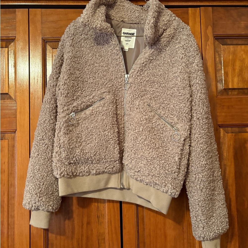 Garage Fuzzy Tan Jacket